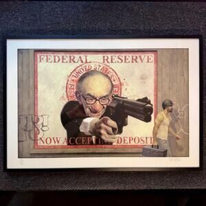 " FED UP! " Oil Painting by Van Saro Framed & Hand Signed 28/44 Edition